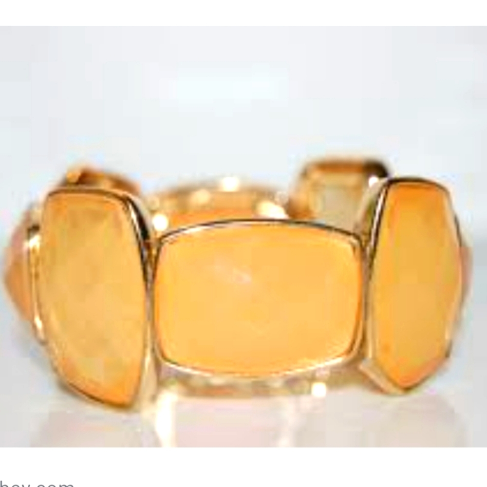 Dana Buchman Gold Tone & Acrylic Stone Stretch Bracelet